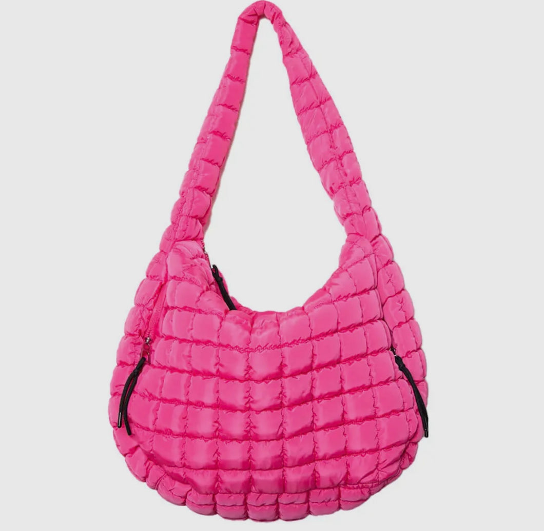 Hot Pink Puff HoBo Bag