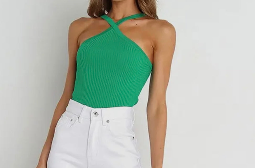 Green Halter Top